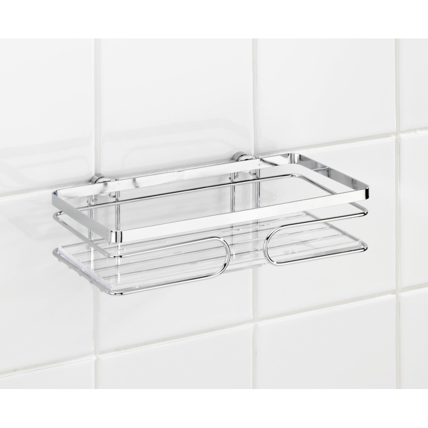 WENKO 20409100-Prateleira PREMIUM AÇO INOXIDÁVEL 24x13,5 cm inox/prateada