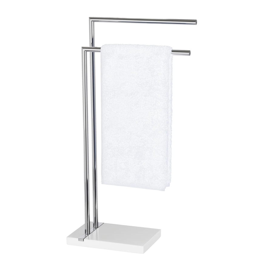 WENKO 20487100 - Toalheiro de pé NOBLE 45,5x82 cm cromado brilhante/branco