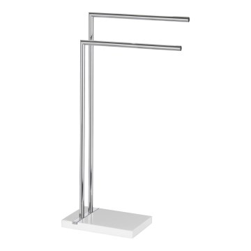 WENKO 20487100 - Toalheiro de pé NOBLE 45,5x82 cm cromado brilhante/branco