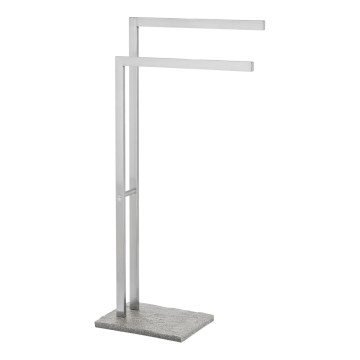 WENKO 20603100 - Toalheiro de pé GRANIT 43,5x86,5 cm aço inoxidável/acetinado/cinzento