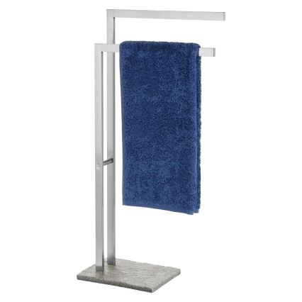 WENKO 20603100 - Toalheiro de pé GRANIT 43,5x86,5 cm aço inoxidável/acetinado/cinzento