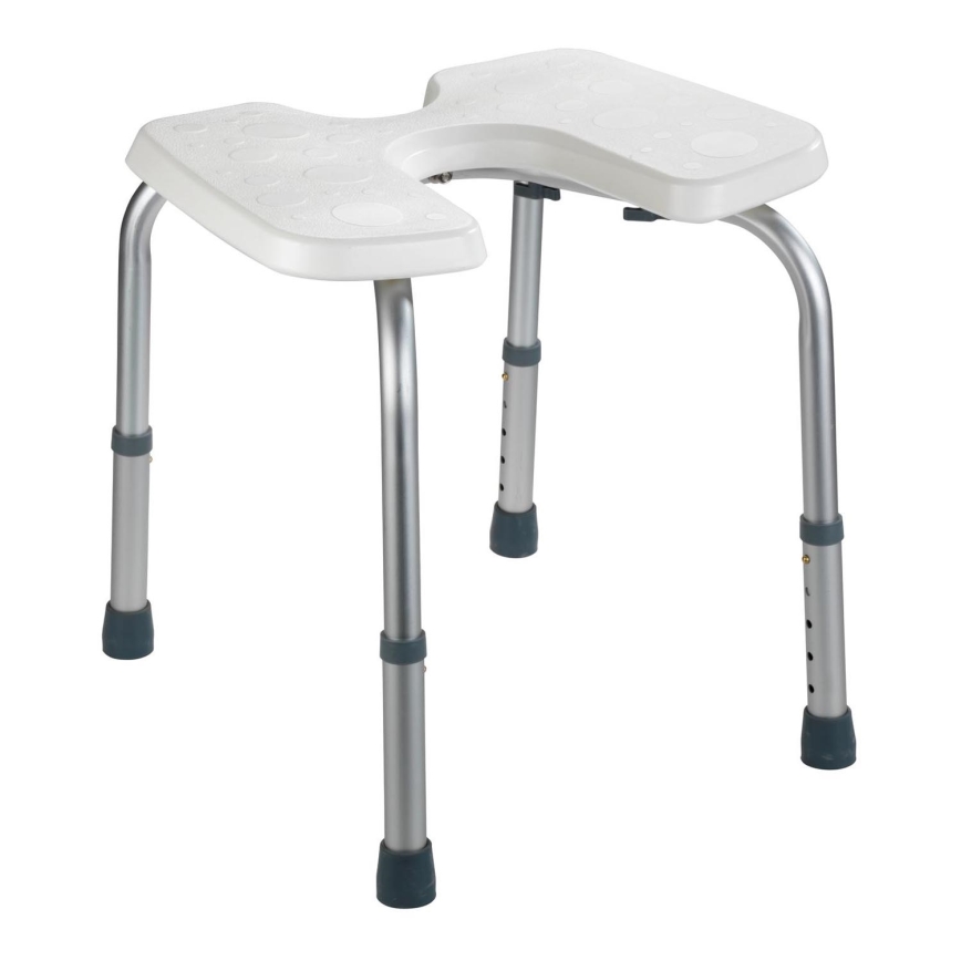 WENKO 206051100-Banqueta SECURA 46x53,5 cm branca/prateada