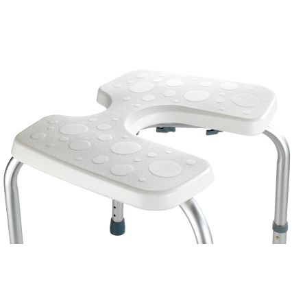 WENKO 206051100-Banqueta SECURA 46x53,5 cm branca/prateada