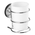 WENKO 20880100 - Copo VACUUM-LOC MILAZZO 7,5 x 11,5 cm, cromado brilhante/branco