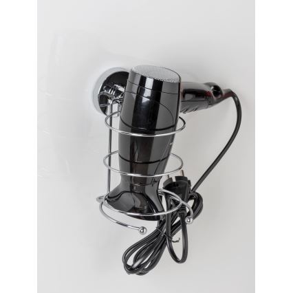 WENKO 20896100 - Suporte para secador VACUUM-LOC MILAZZO 12x17 cm cromado brilhante