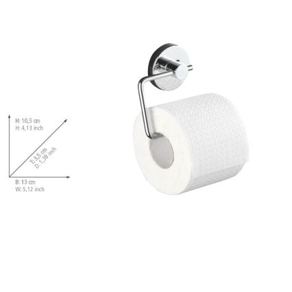 WENKO 20899100-Suporte para papel higiénico VACUUM-LOC MILAZZO 13x10,5 cm cromado brilhante