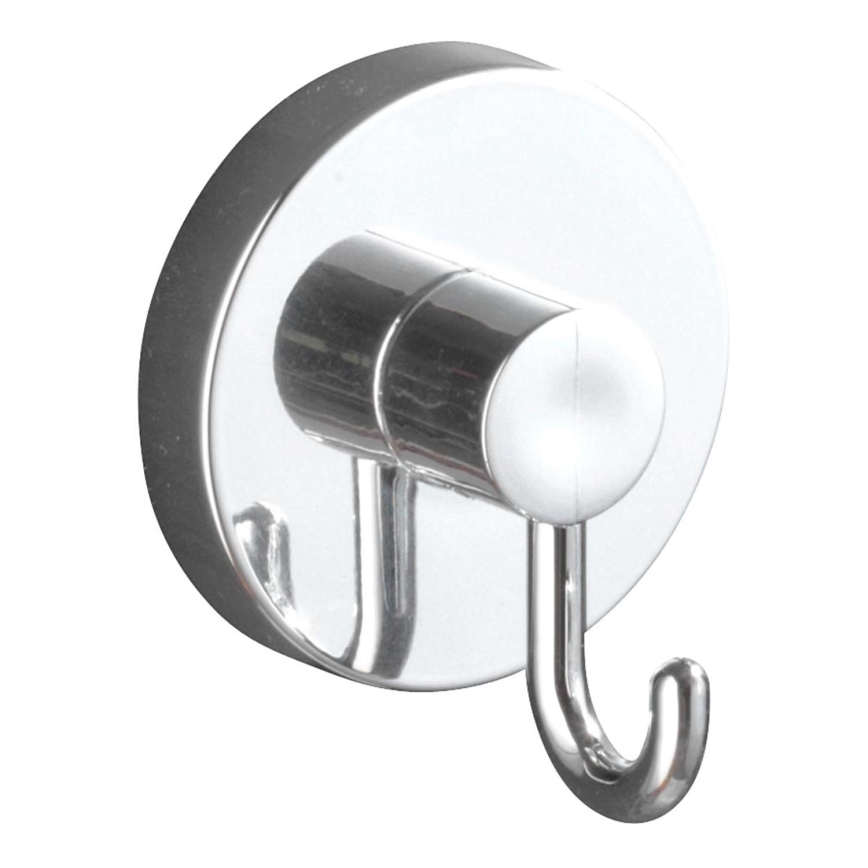WENKO 20900100-Gancho VACUUM-LOC redondo aço 6x6,7 cm cromado brilhante