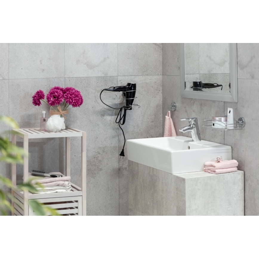 WENKO 20900100-Gancho VACUUM-LOC redondo aço 6x6,7 cm cromado brilhante