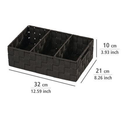 WENKO 20978100 - Organizador ADRIA 32x21 cm preto