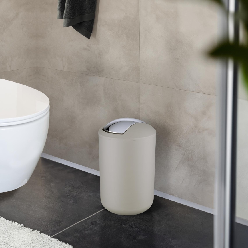 WENKO 21222100 - Cesto BRASIL 19,5x31 cm bege/cromado brilhante