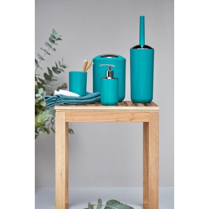 WENKO 21224100 - Dispensador de sabão BRASIL 7,3x16,5 cm turquesa/cromado brilhante