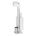 WENKO 21564100 - Escova de WC RIVALTA 18x70 cm inox/prateado/branco/preto