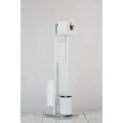 WENKO 21565100 - Escova de sanita RIVALTA 18x70 cm branco/preto