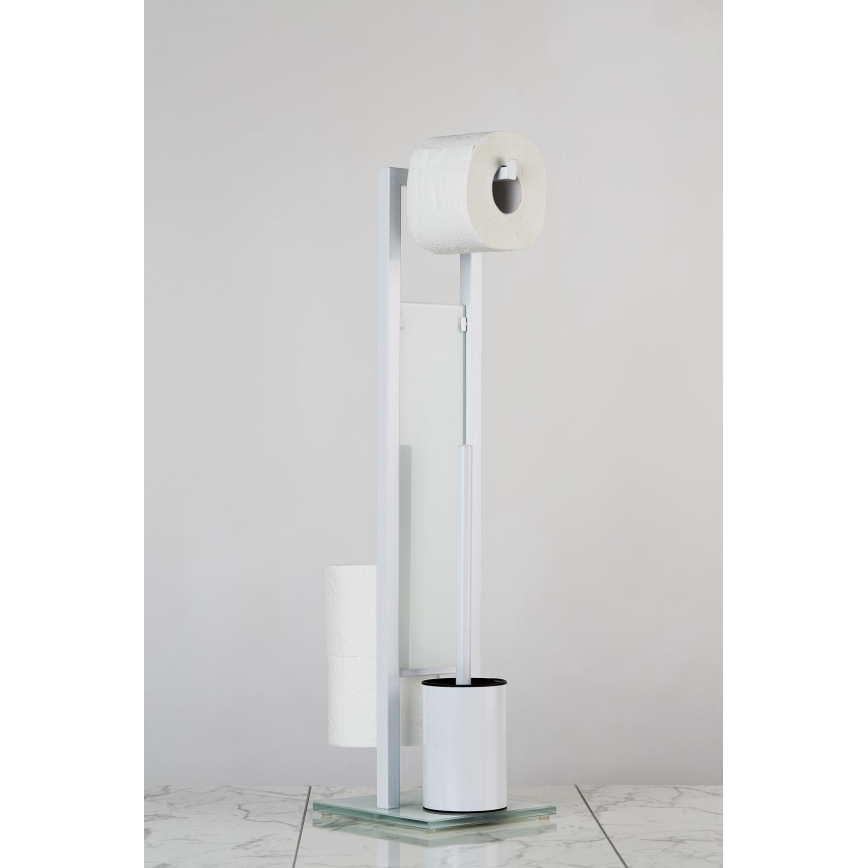 WENKO 21565100 - Escova de sanita RIVALTA 18x70 cm branco/preto