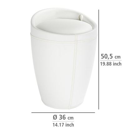 WENKO 21773100 - Banqueta CANDY 36x50,5 cm branco/preto