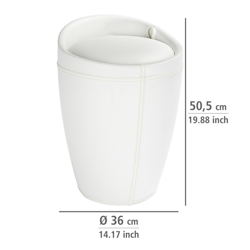 WENKO 21773100 - Banqueta CANDY 36x50,5 cm branco/preto