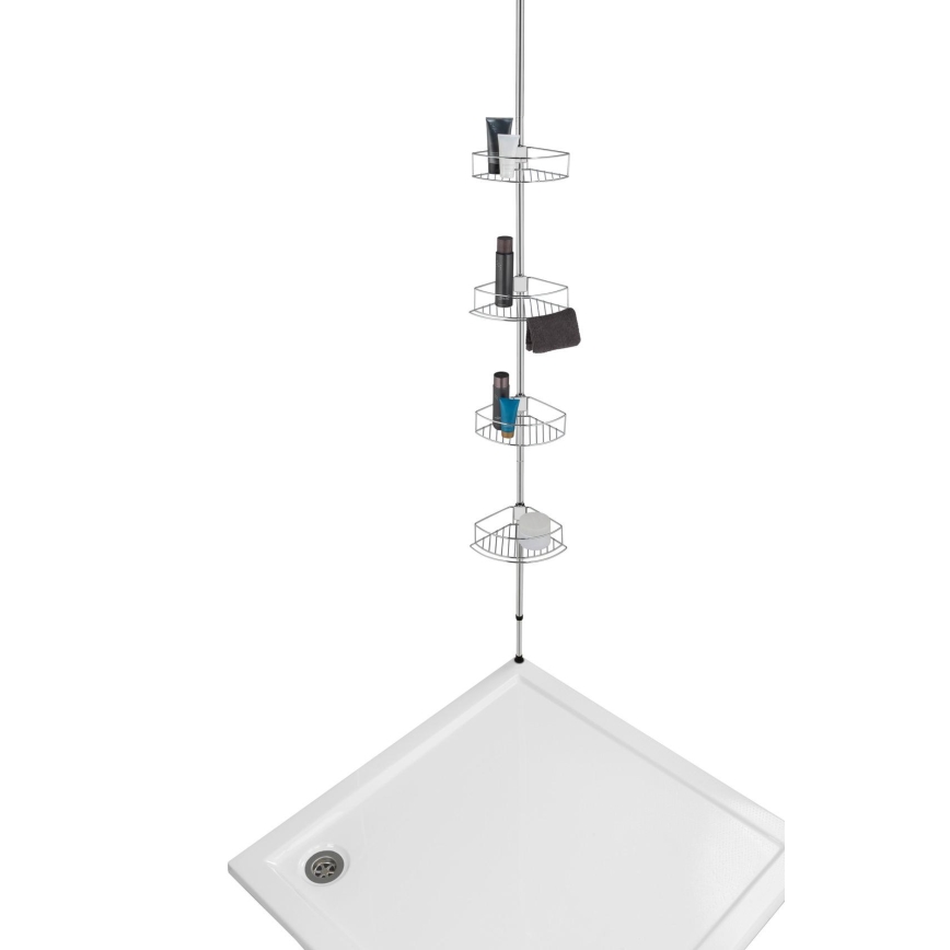 WENKO 21803100-Prateleira de canto DOLCEDO 31x275 cm aço inoxidável/cromado brilhante