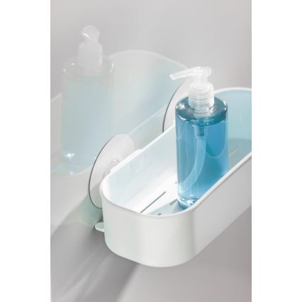 WENKO 21824100-Prateleira OSIMO em plástico 27x12 cm branca/transparente