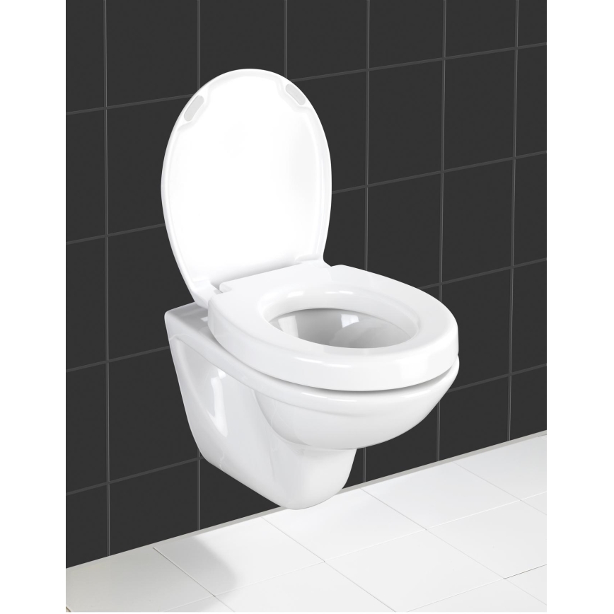 WENKO 21905100-Assento de sanita SECURA 37x44 cm branco/cinzento