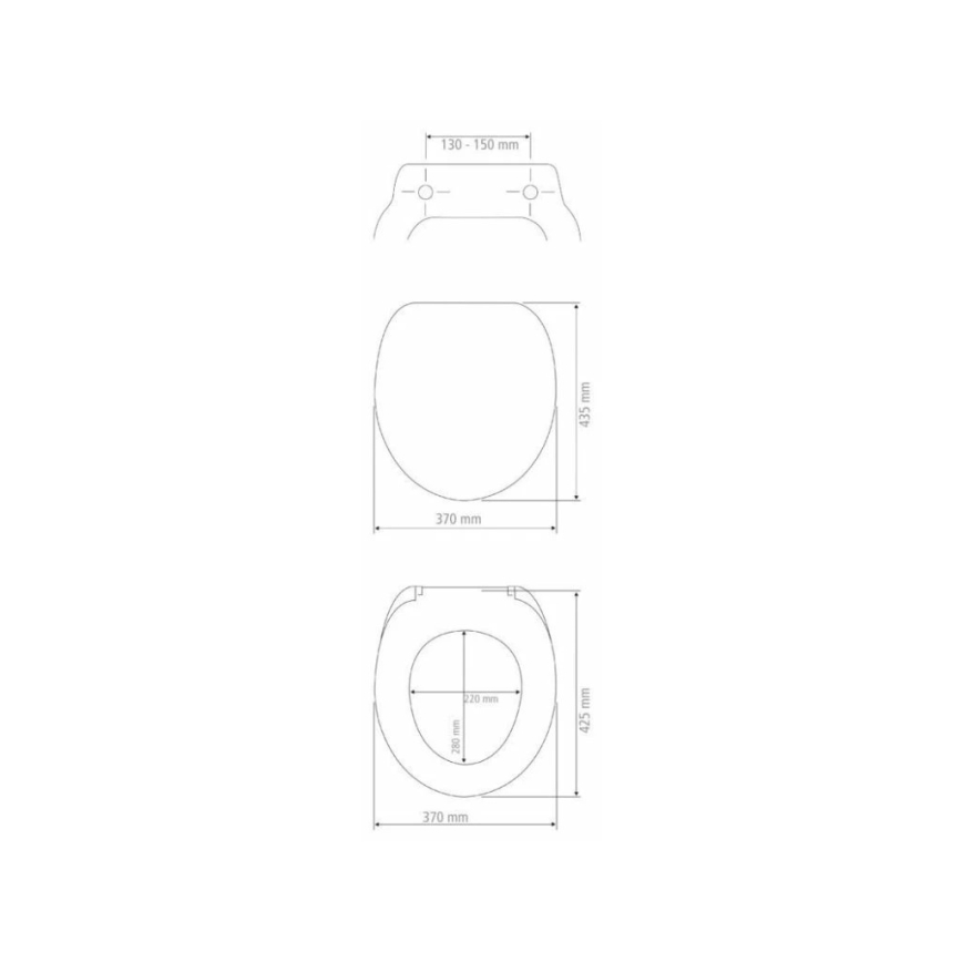 WENKO 21905100-Assento de sanita SECURA 37x44 cm branco/cinzento