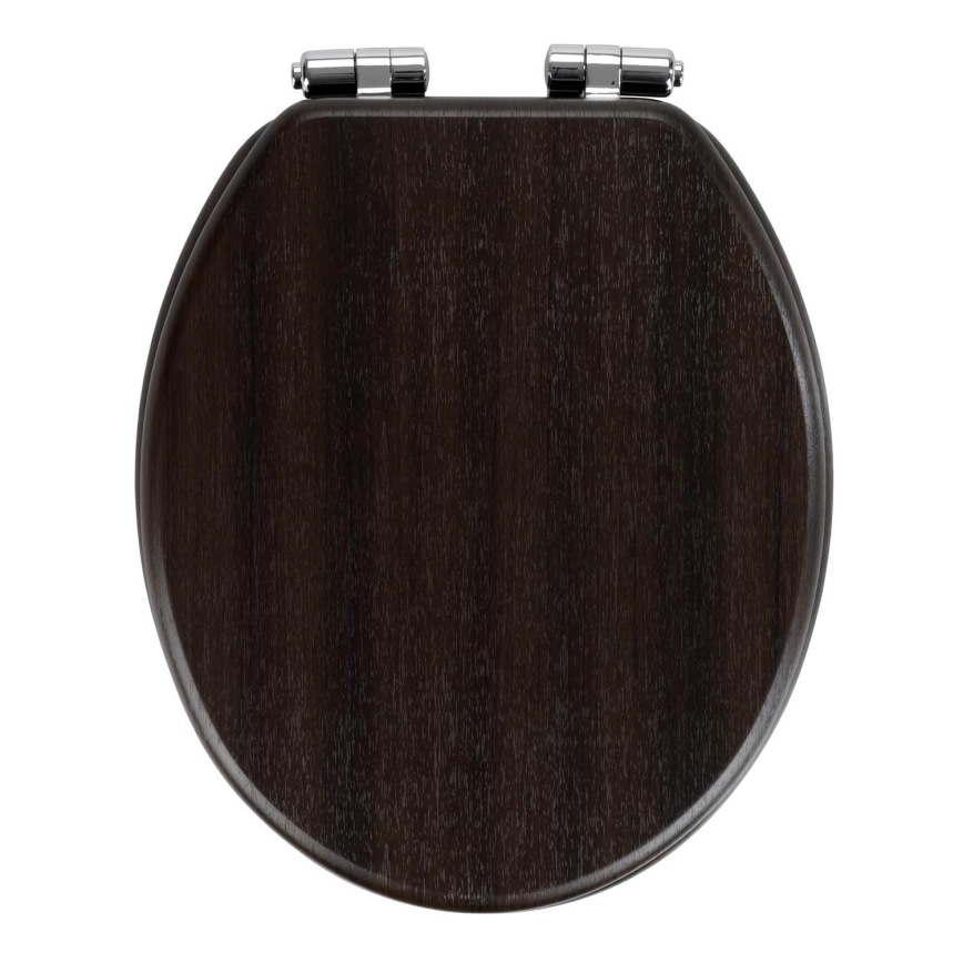 WENKO 22015100-WC assento WENGE 35,5x42,5 cm castanho/prateado