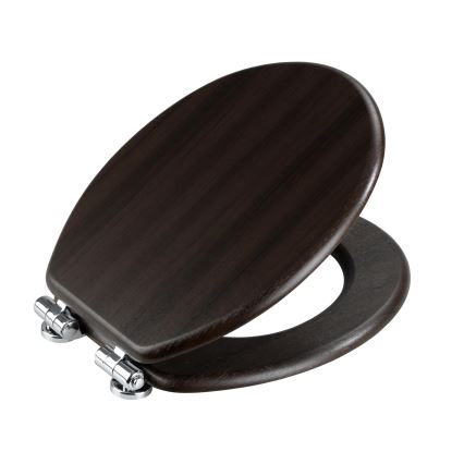 WENKO 22015100-WC assento WENGE 35,5x42,5 cm castanho/prateado