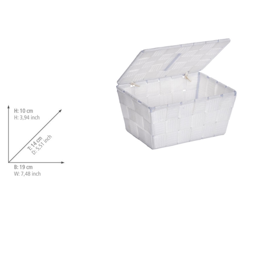 WENKO 22077100 - Cesto ADRIA 19x14 cm branco