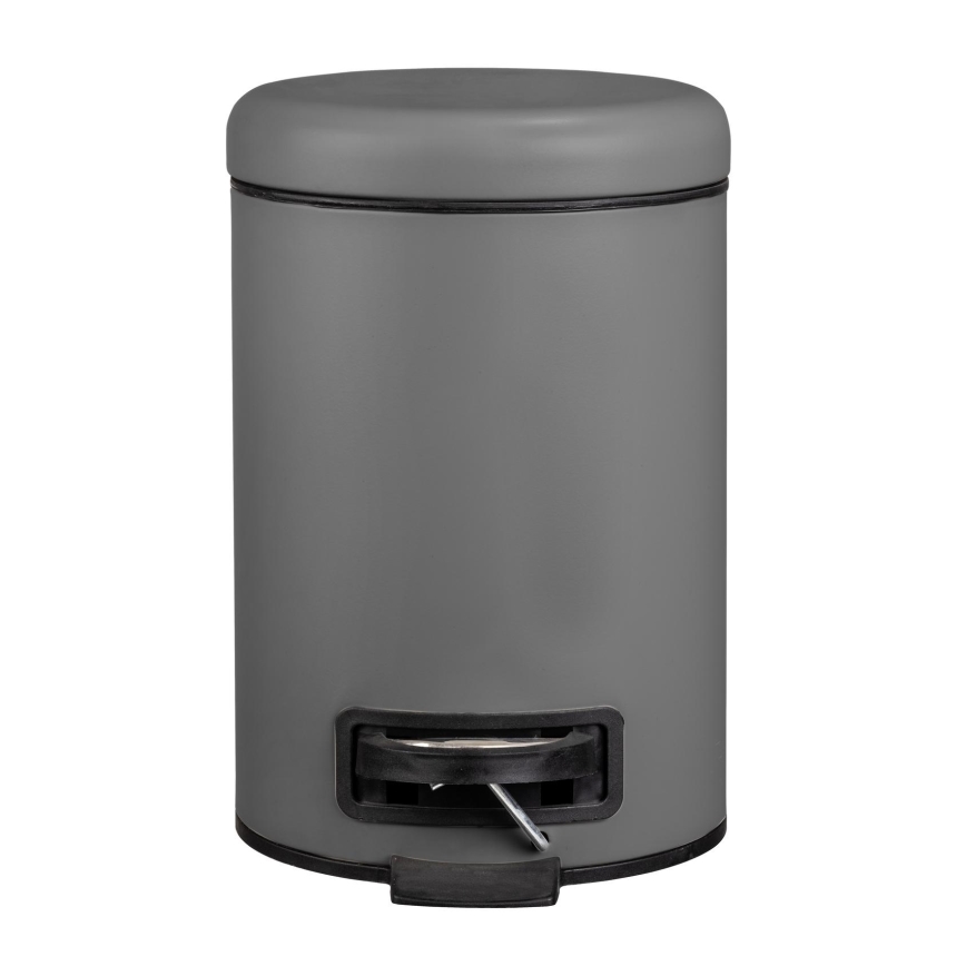 WENKO 22148100 - Lixeira LEMAN 17x25 cm cinzento/preto