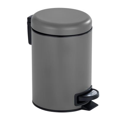 WENKO 22148100 - Lixeira LEMAN 17x25 cm cinzento/preto