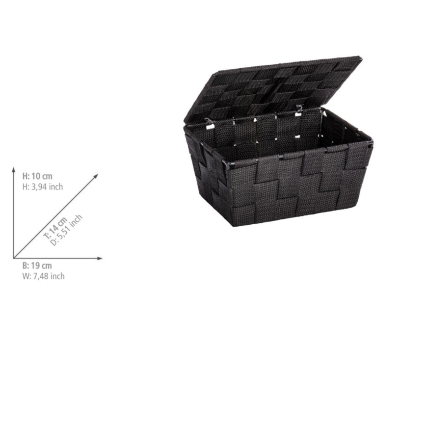 WENKO 22197100 - Cesto ADRIA 19x14 cm preto