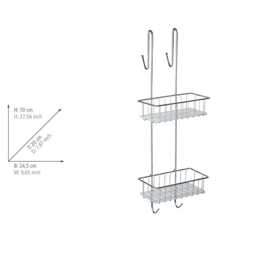 WENKO 22213100 - Suporte ALDO 24,5x70 cm inox/prateado
