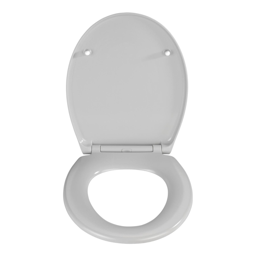 WENKO 22402100-WC assento para sanita SAMOS 44,5x37,5 cm cinzento/prateado