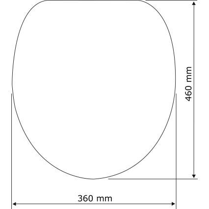 WENKO 22415100-Assento sanitário HABOS 46x36 cm branco/prateado