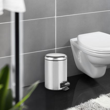 WENKO 22444100 - Cesto LEMAN 17x25 cm aço inoxidável/prateado/preto