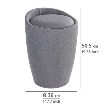 WENKO 22448100 - Banqueta CANDY 36x50,5 cm cinzenta/preta