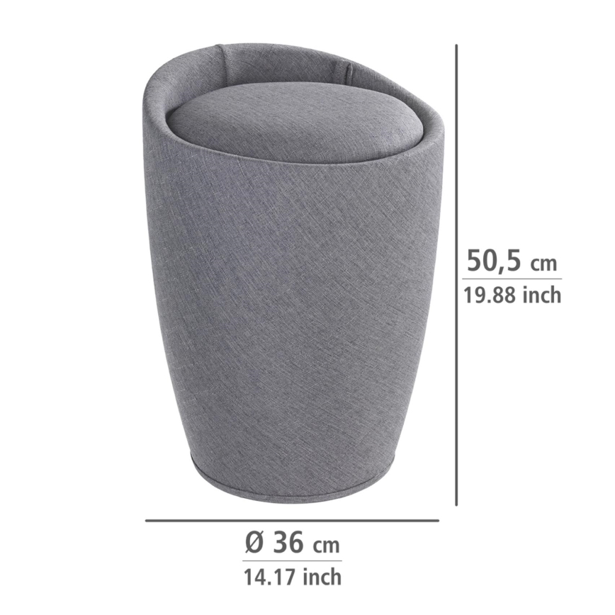 WENKO 22448100 - Banqueta CANDY 36x50,5 cm cinzenta/preta