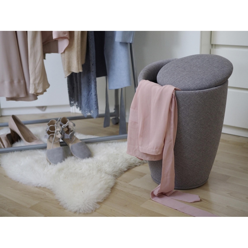 WENKO 22448100 - Banqueta CANDY 36x50,5 cm cinzenta/preta