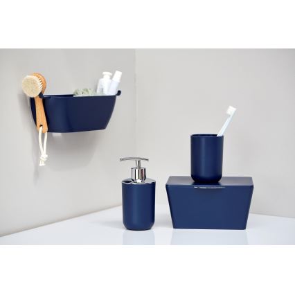 WENKO 22519100 - Dispensador de sabão BRASIL 320 ml azul/cromado brilhante