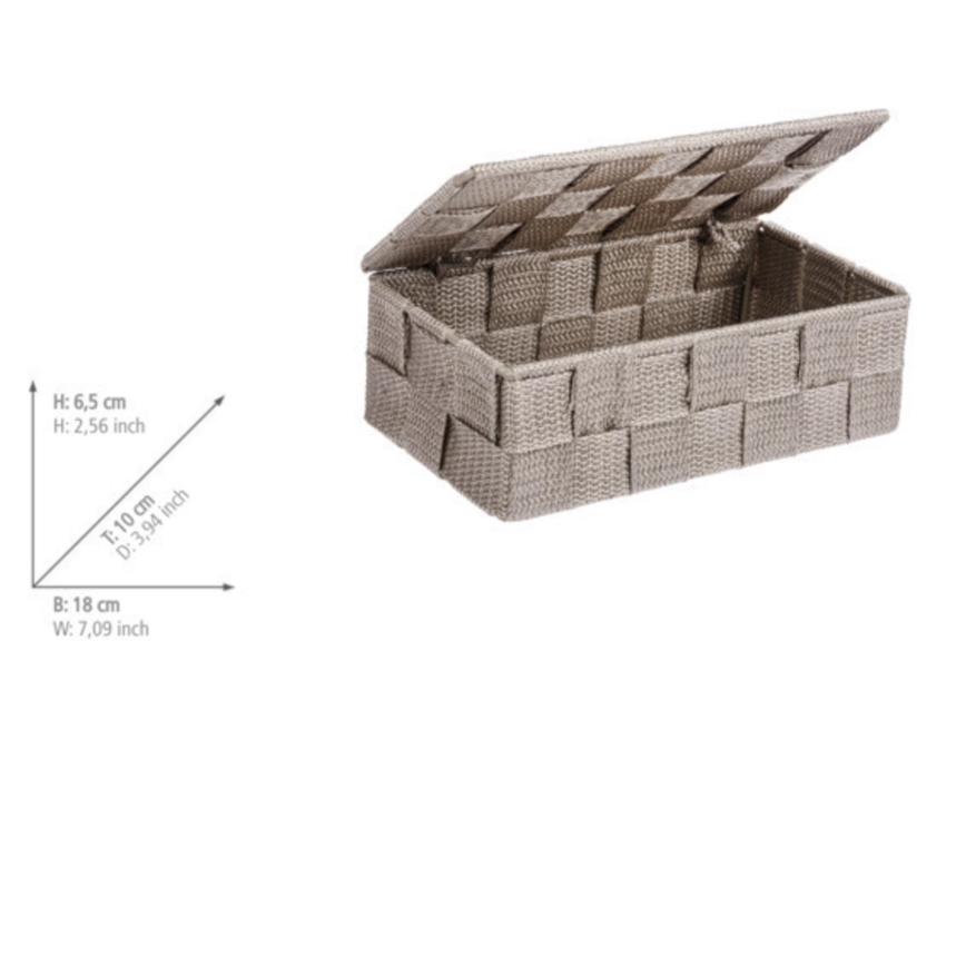 WENKO 22572100 - Organizador ADRIA 18 x 10 cm bege