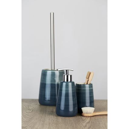 WENKO 22648100 - Conjunto de WC POTTERY 12,5x39,5 cm turquesa