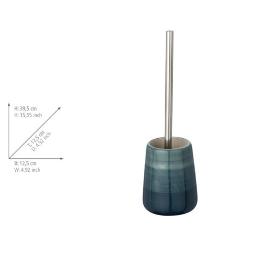 WENKO 22648100 - Conjunto de WC POTTERY 12,5x39,5 cm turquesa