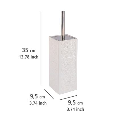 WENKO 22651100 - Escova de WC CORDOBA 9,5x35 cm branca