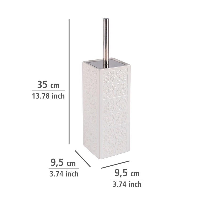 WENKO 22651100 - Escova de WC CORDOBA 9,5x35 cm branca