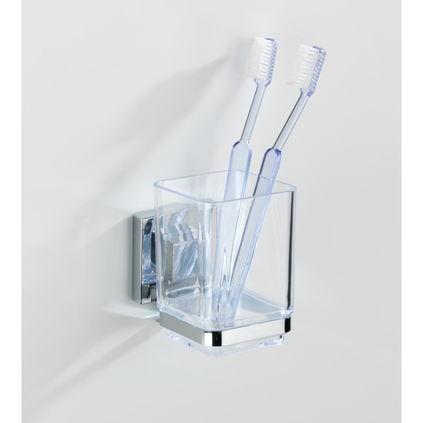 WENKO 22680100 -Copo VACUUM-LOC QUADRO ED 7,5x10 cm prateado/brilhante cromo/transparente