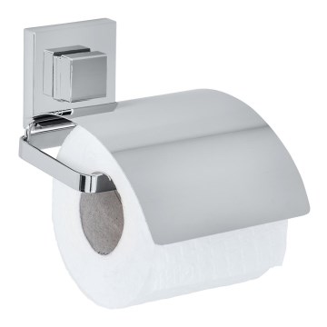 WENKO 22696100-Porta-rolo de papel higiénico VACUUM-LOC QUADRO ED 13x14 cm cromado brilhante