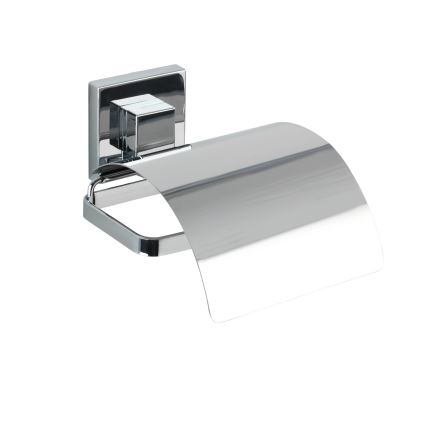 WENKO 22696100-Porta-rolo de papel higiénico VACUUM-LOC QUADRO ED 13x14 cm cromado brilhante