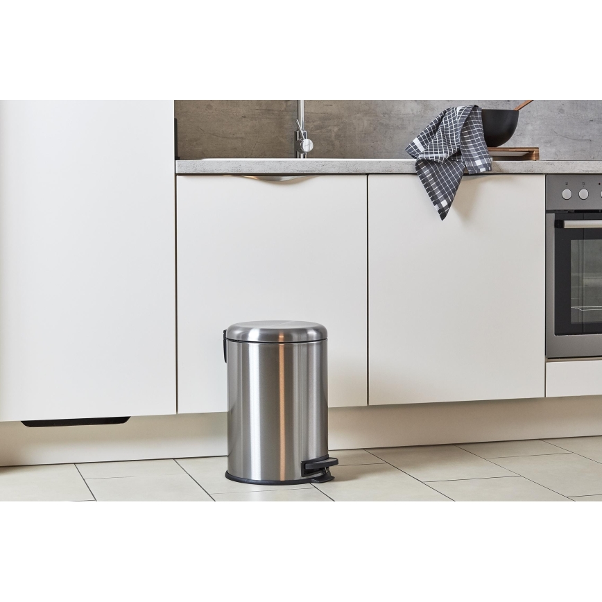 WENKO 22704100 - Cesto LEMAN 30,5x44 cm aço inoxidável/acetinado/preto