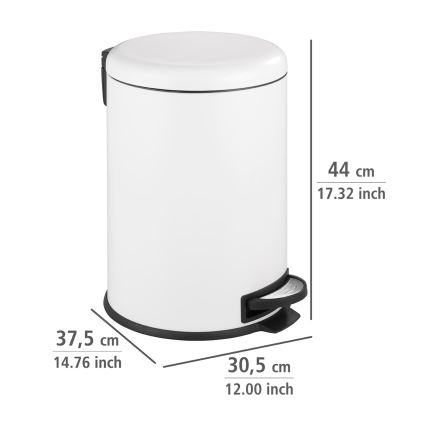 WENKO 22708100 - Cesto LEMAN 30,5x44 cm branco/preto