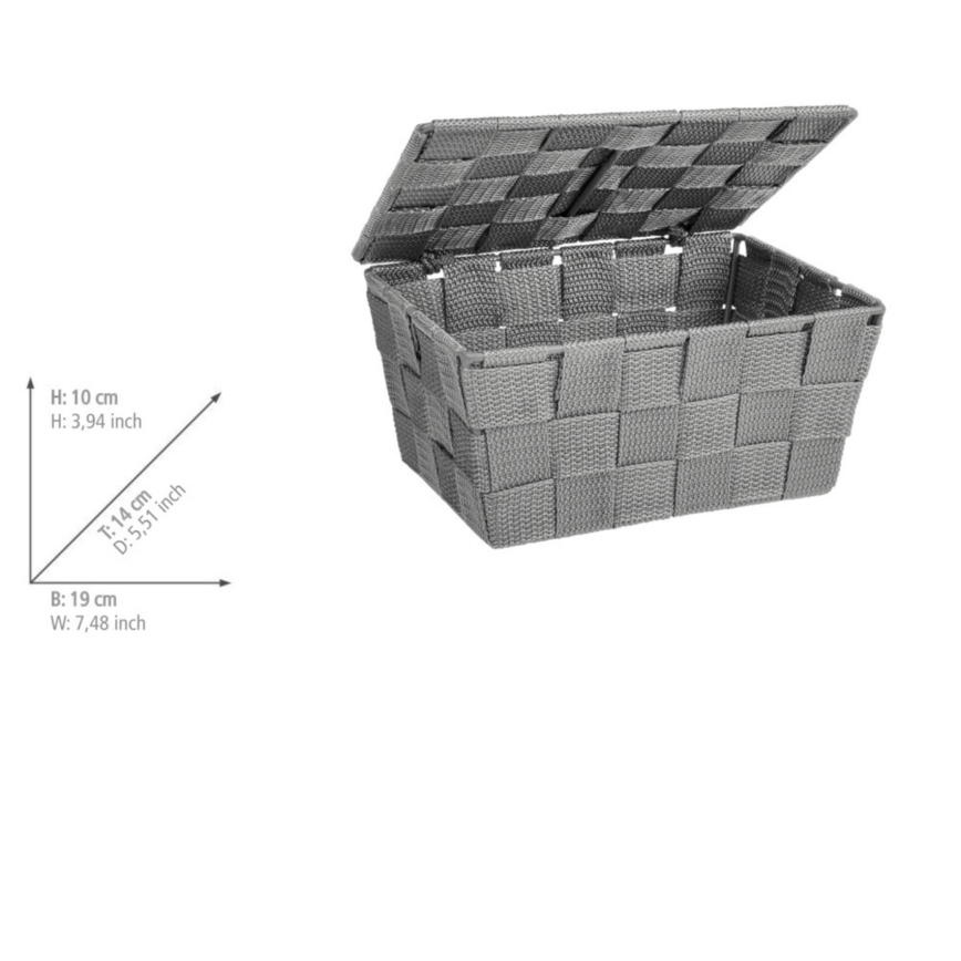 WENKO 22793100 - Cesto ADRIA 19x14 cm cinzento