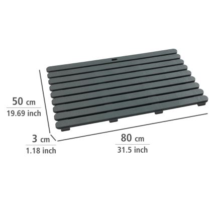 WENKO 22948100-Capacho INTERIOR & EXTERIOR 50x80 cm cinzento